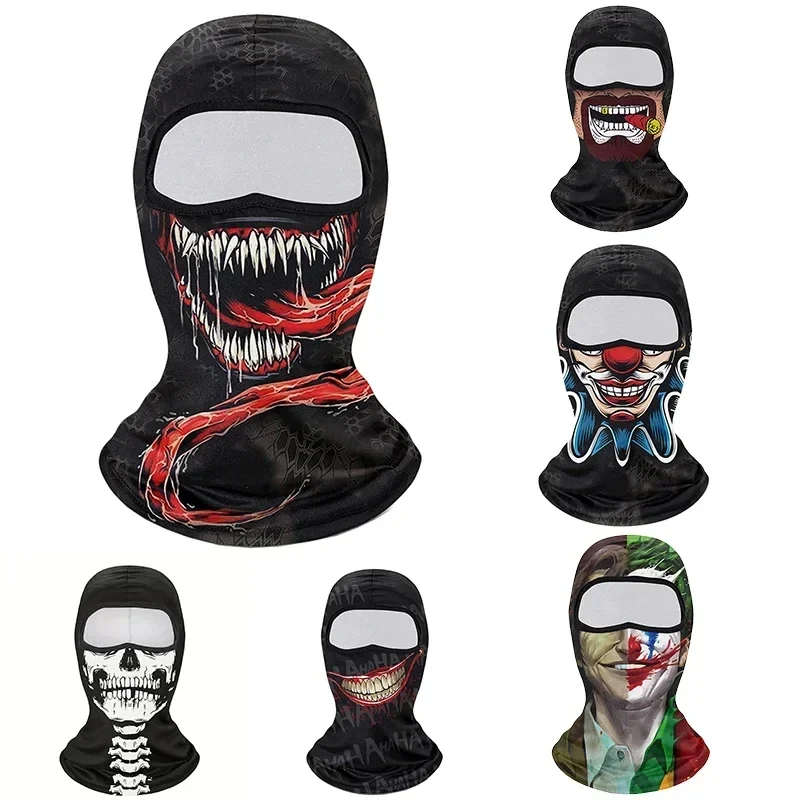 Men Skull Cycling 3D Printing Motorcycle Scarf Half Mask Outdoor Windproof Skull Mask Liner Riding Headgear Women Neck Cover