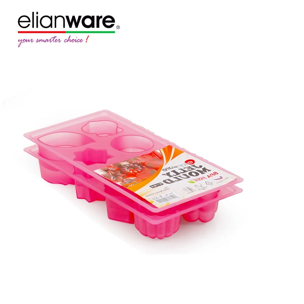 Elianware Plastic Jelly Cake Mould Malaysia Jelly Maker, Jelly Mould Pudding Maker Ice Cube Mould (2 PIECES PER PACK)
