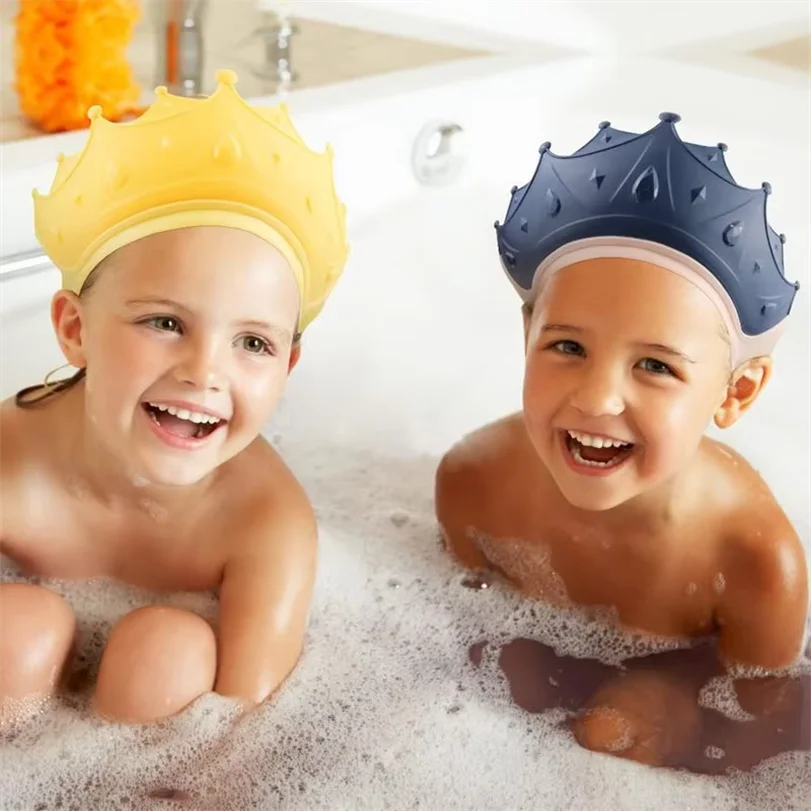 Baby Shower Caps Waterproof Bathing Shampoo Hats Protect Ears Head Hair Washing Hats for Toddler Kids
