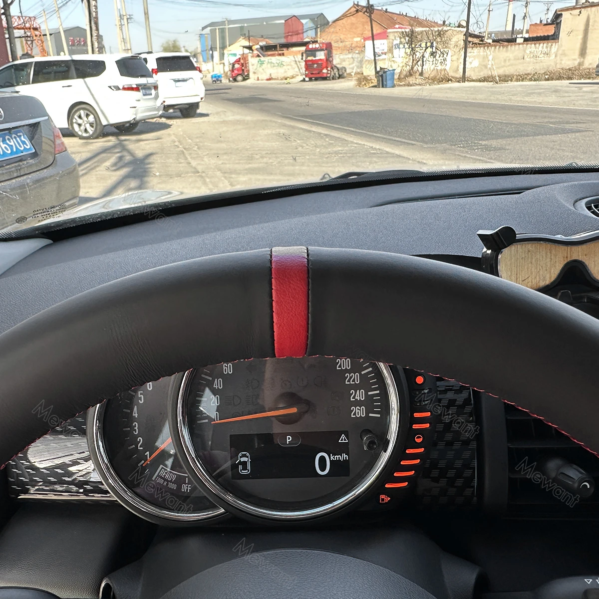 Hand Stitching PU Leather Custom Steering Wheel Cover Wrap for Mini Hatchback F56 JCW Clubman Convertible Countryman 2014-2020