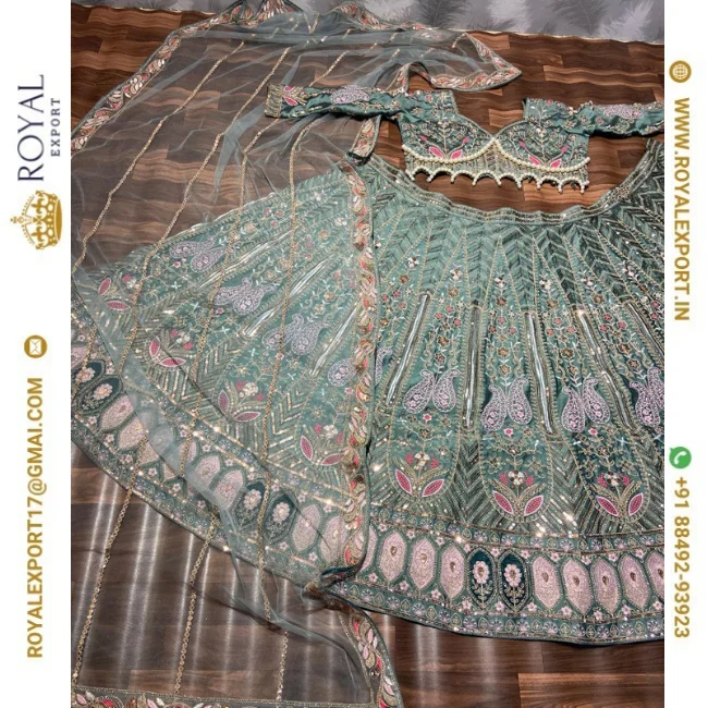 Most Beautiful Most Trending Premium Kasturi Silk And Heavy Embroidery Lehenga Collection With Hand Pearl Work Blouse