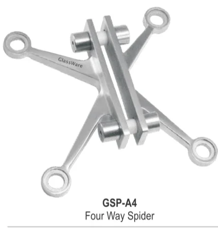 4 Way Point Elevation Toughened Glass Spider Fitting Service Glass Frameless Spider Glazing Service