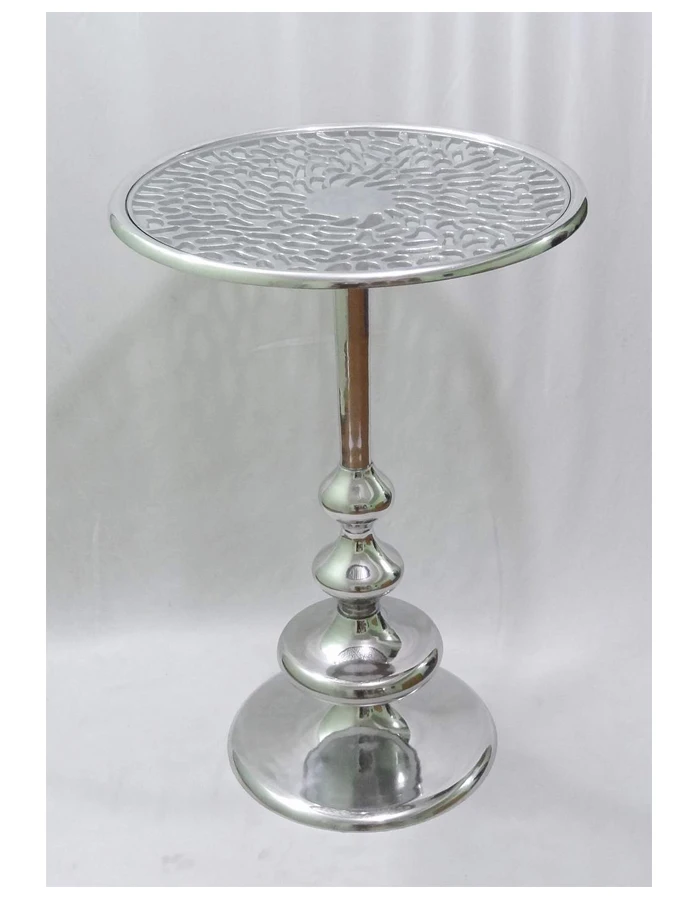 Aluminum Decorative coffee table casting aluminum handmade Shiny Polish Indian style garden table vintage style coffee table