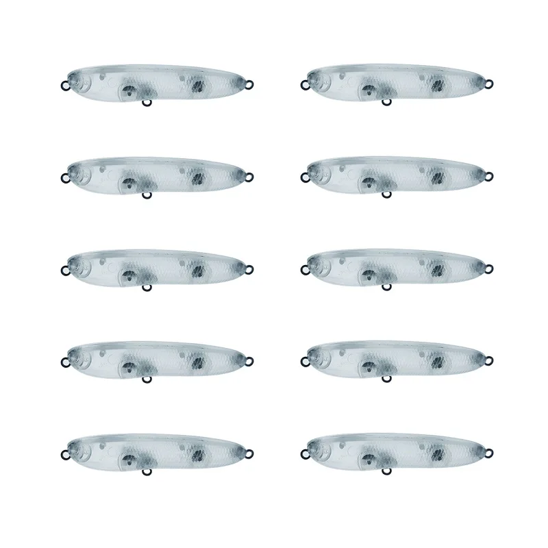 New Product 6g 6.7cm Unpainted Fake Rough Hard Bait Zigzag Dog Floating Water Pencil Lure Bait