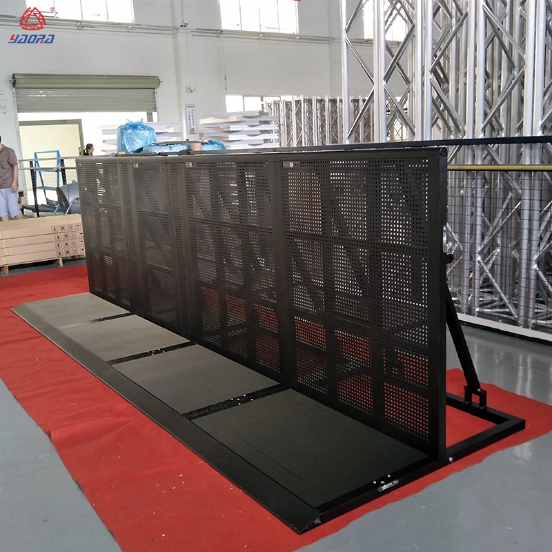 Aluminum Barricade Safety Concert Barriers Outdoor Stage Barricade Foldable Mojo Crowd Control Barrier Concert Crash Barricades