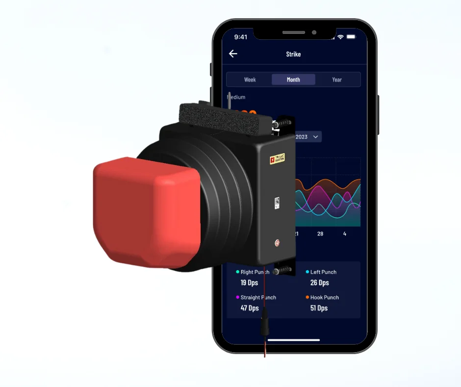 Smart training games on Champio Tri Luc Master boxing training machine with sound-infused fun for family