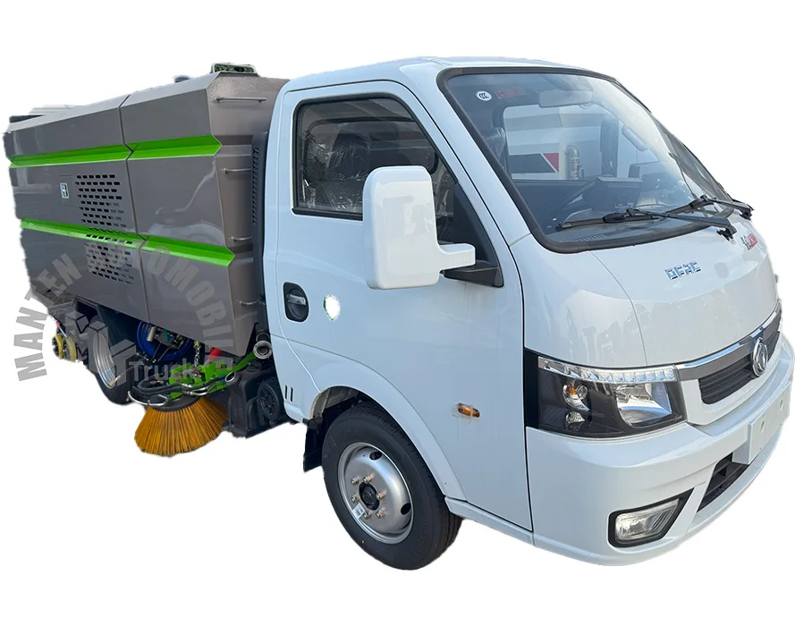 Small Mini Dongfeng 4x2 DFAC 2 CBM Vacuum Road Sweeper Trucks Factory Direct Sell Price of Truck