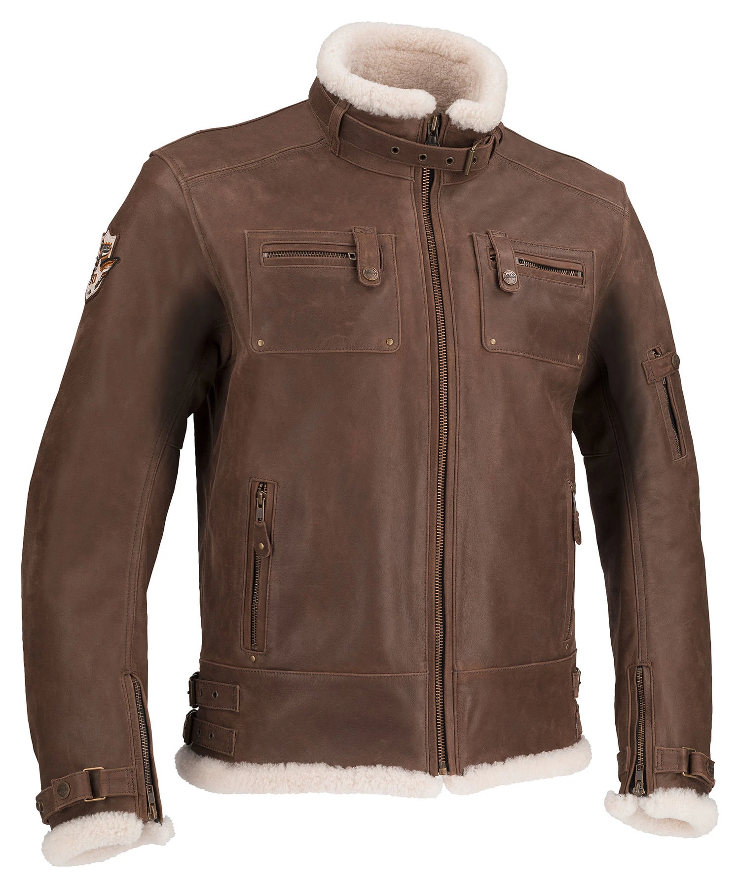 Hot 2024 sheep leather Men Pilot leather jackets genuine sheep fur shearling winter casual flight bomber jacket Wholesale Rate