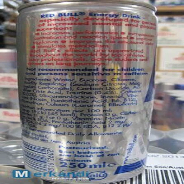 Оригинальный Энергетический Напиток Red Bull объемом 250 мл от нашей компании/Энергетический Напиток Red Bull объемом 250 мл