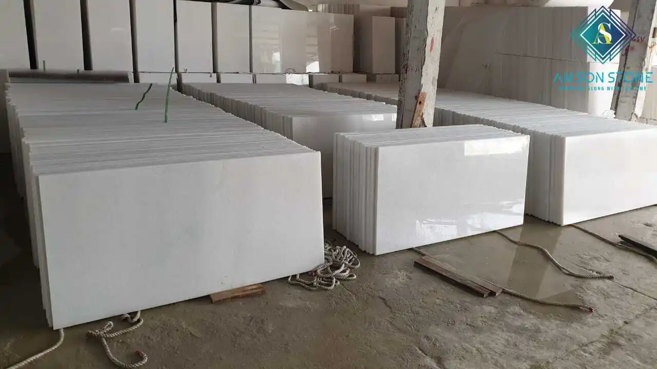 Crystal White Marble For Table Top And Countertops From Marble Supplier In Vietnam