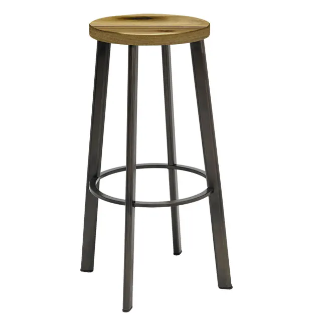 High Foot Bar Stool Vintage Simple Bar Chair Fashionable Durable Barstools Leisure Back Chair