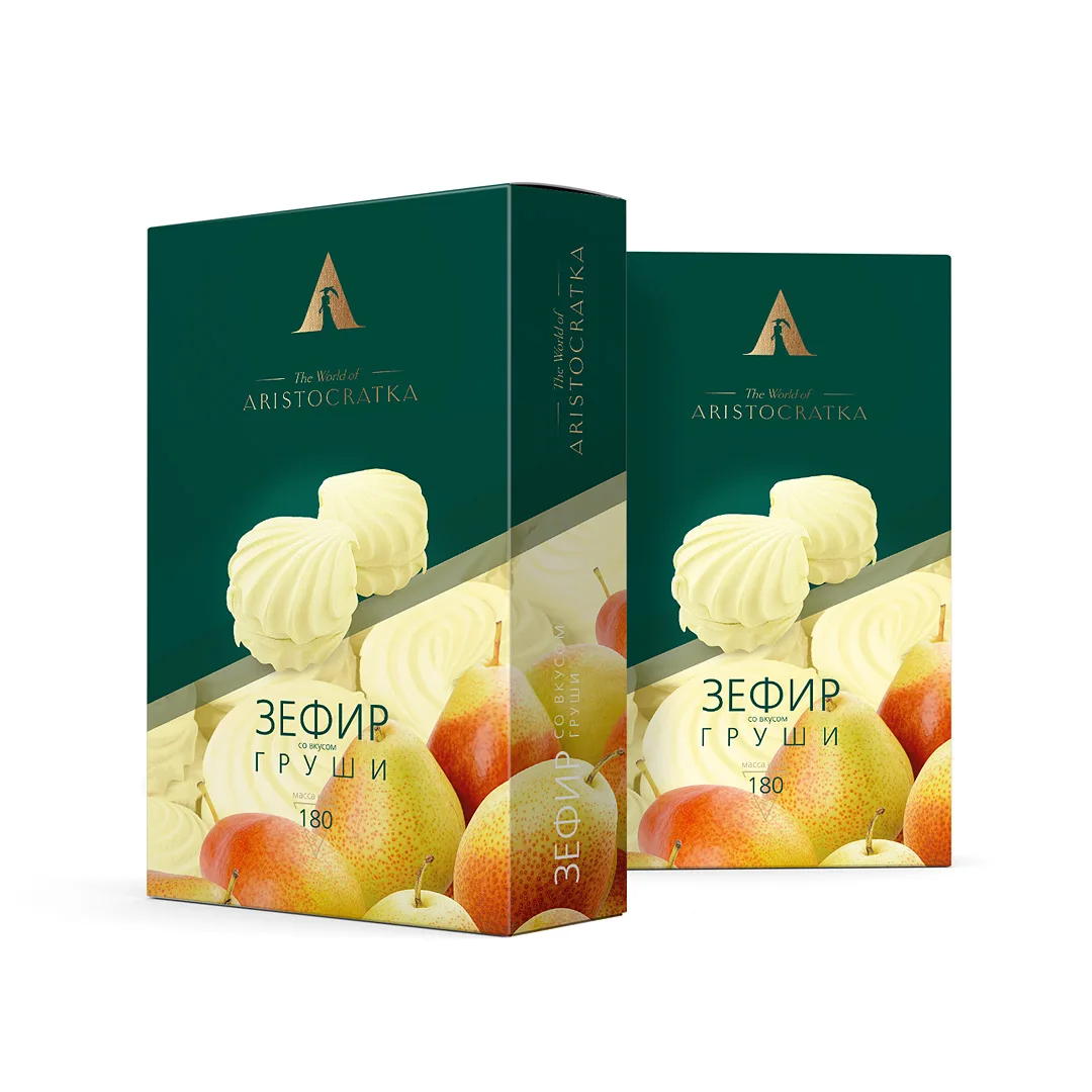 Halal Natural Ingredients Pear Flavored Confectionery 180 g Sweet Natural Pear Taste Soft Marshmallow For Food Halal