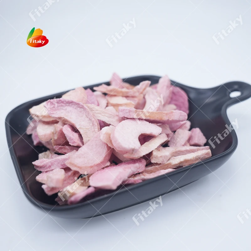 Dehydrated Pink Peach For Snacks Freeze Dried Peach Cubes Dried Honey Peach