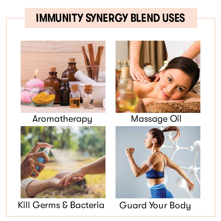 100% Organic And Pure Fruit Fragrance Five Guards Immunity Synergy Blend - Set For Aromatherapy Diffusers Bulk Price