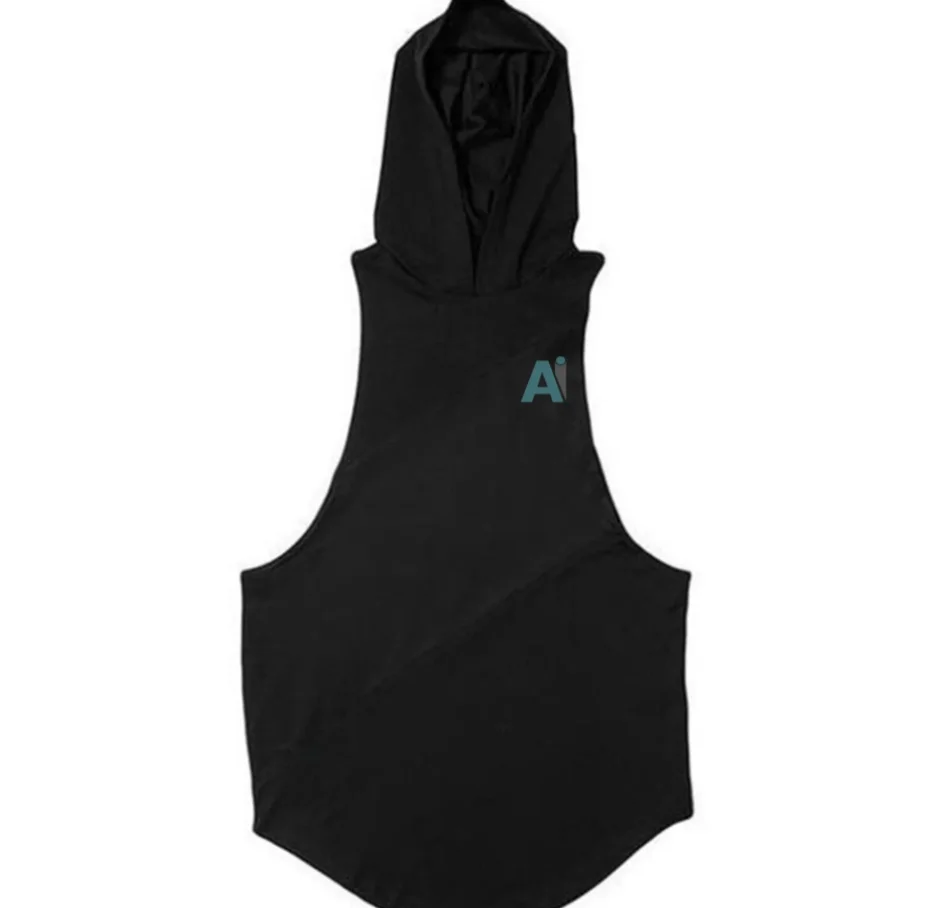 Eco Friendly 100% Cotton Tank Top for Men with Mesh Hood  Stylish Gym Singlet for Bodybuilding and Sports