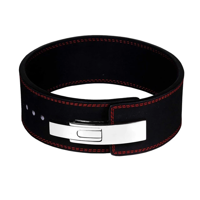 OEM Customized Embroidery Logo Suede Leather 12mm Thickness Weight lifting Gym Workout Lever Bucket belts Wholesale