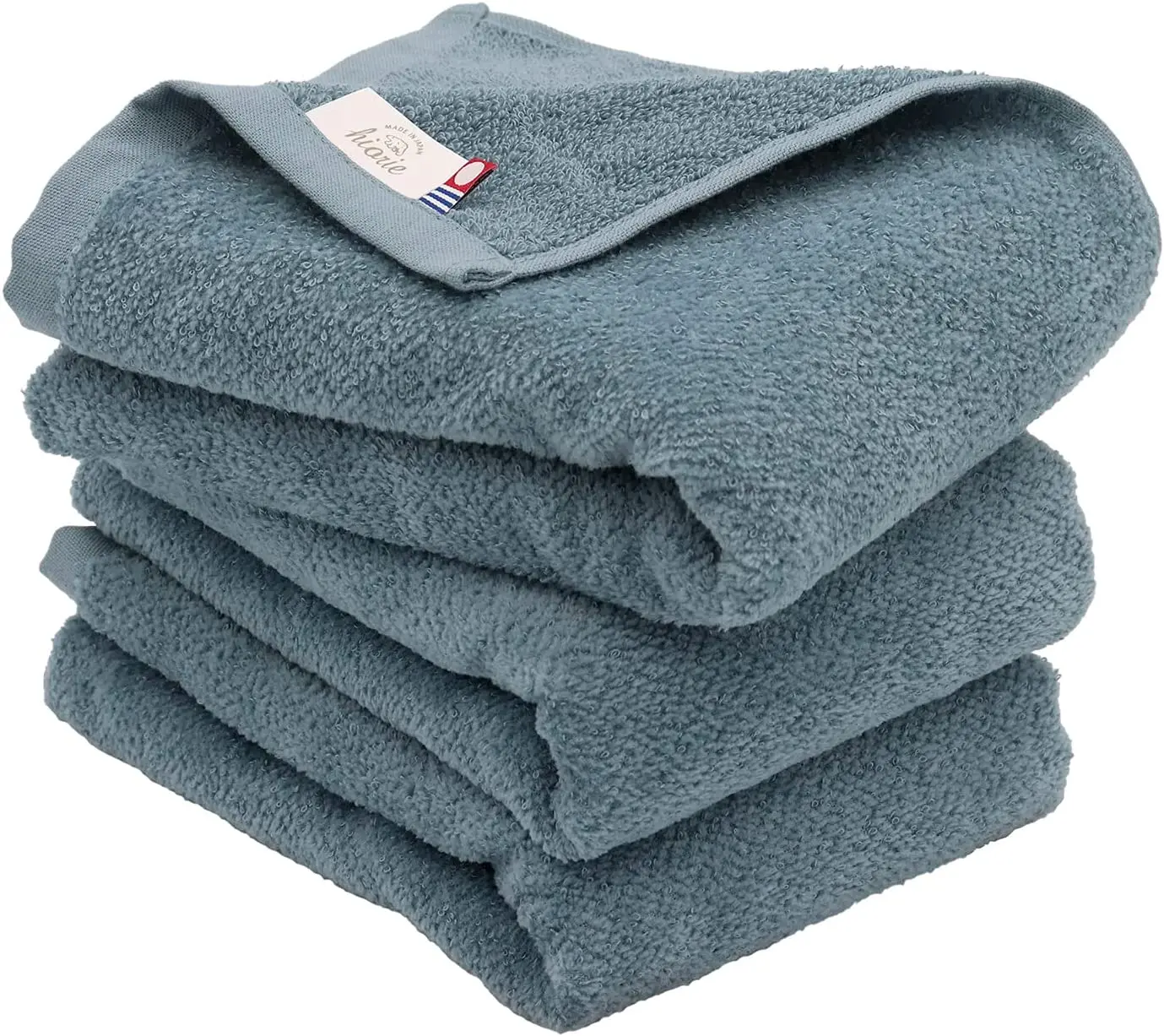 [Wholesale Products][Look for Distributor ] HIORIE Imabari towel Cotton 100% Shirring Hand Towel 34*80cm 380GSM Face Blue