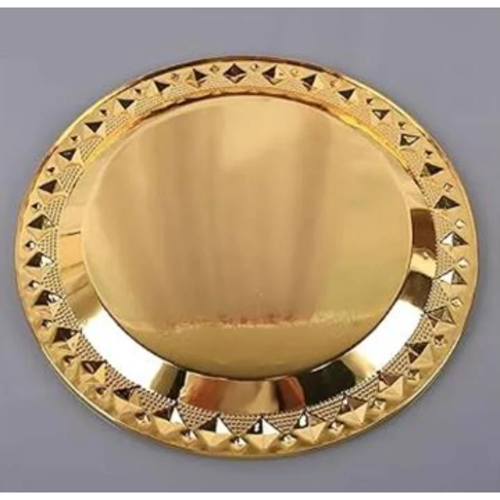 Fancy Design Golden Color Charger Plates Home Hotel Supplies Charger Plate Dinner Ware Under Plate For Best Sale