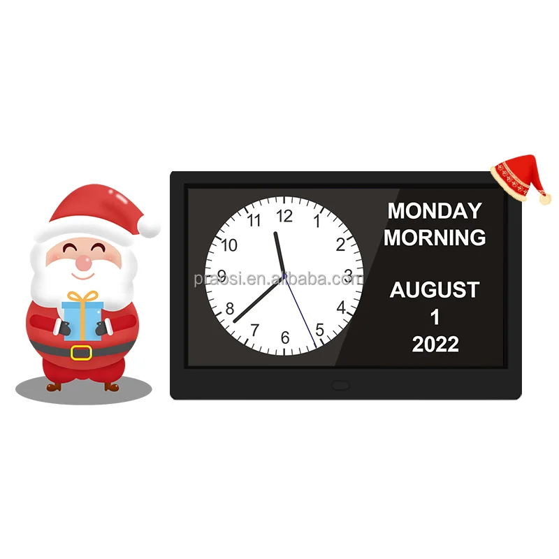 Умные часы с деменцией, цифровые с большим дисплеем, с датой и календарем, для пожилых людей с диагональю 10 дюймов, для снижения памяти