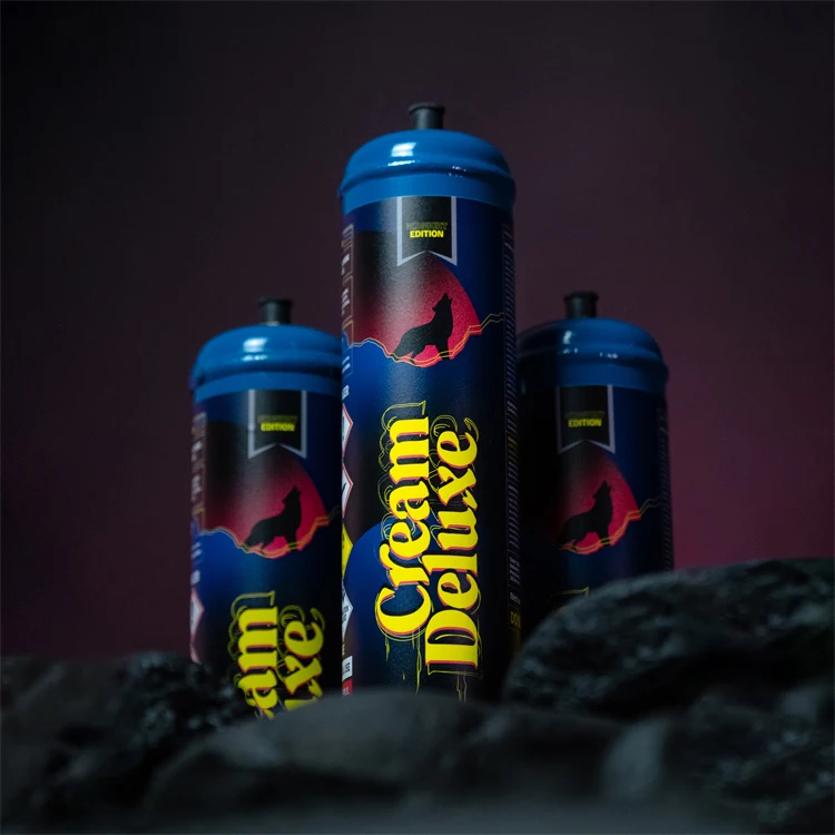 Bulk Supplier Selling Eco-friendly Cream Deluxe Smart Whipped Cream Chargers Midnight Edition 640g at Competitive Price