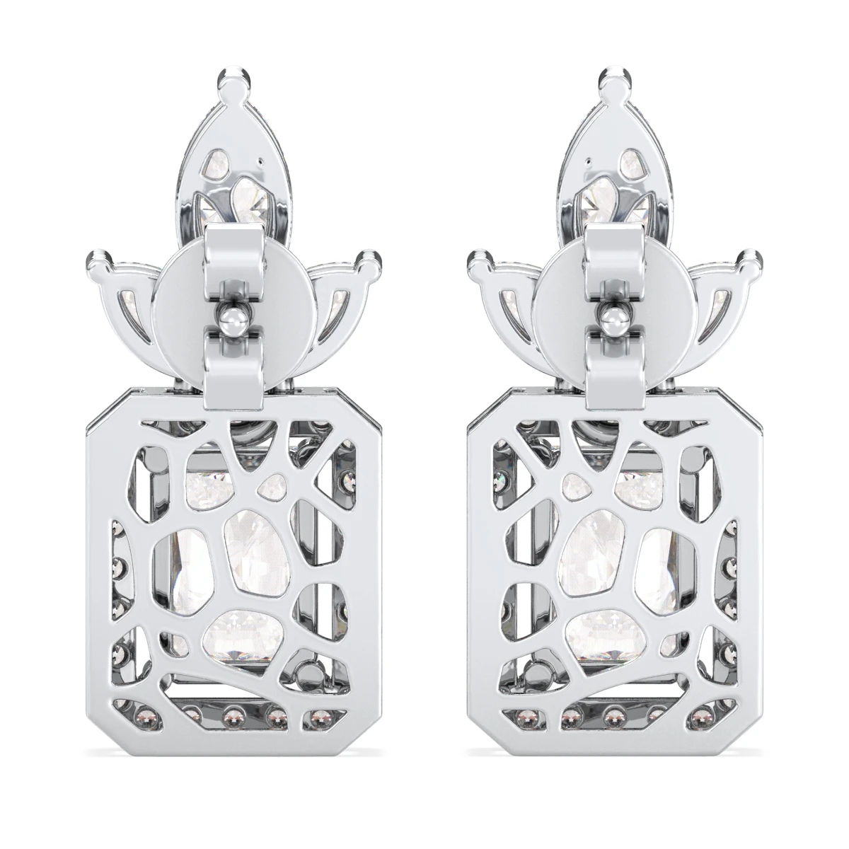 REYES Wholesale Manufacture 925 Sterling Silver Moissanite Earring Drop Shipping Minimalist Wedding Fine Jewelry for Women