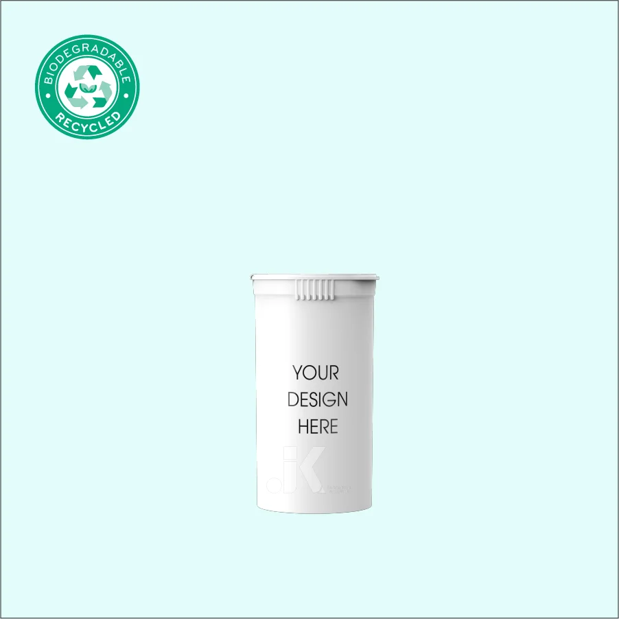 Biodegradable 19 DRAM Pop-Top Vial Packaging Colorful Plastic Bottles from Vietnam Manufacturer Sustainability Packaging M0679