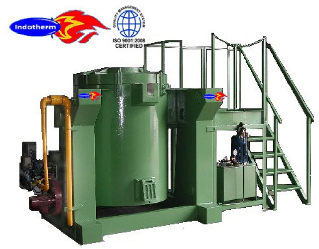 EPA Standard Modern Design 400 Kgs Aluminum Melting Crucible Furnace Easy Operate Tilting Furnace Motor Pump Wholesale Supplier