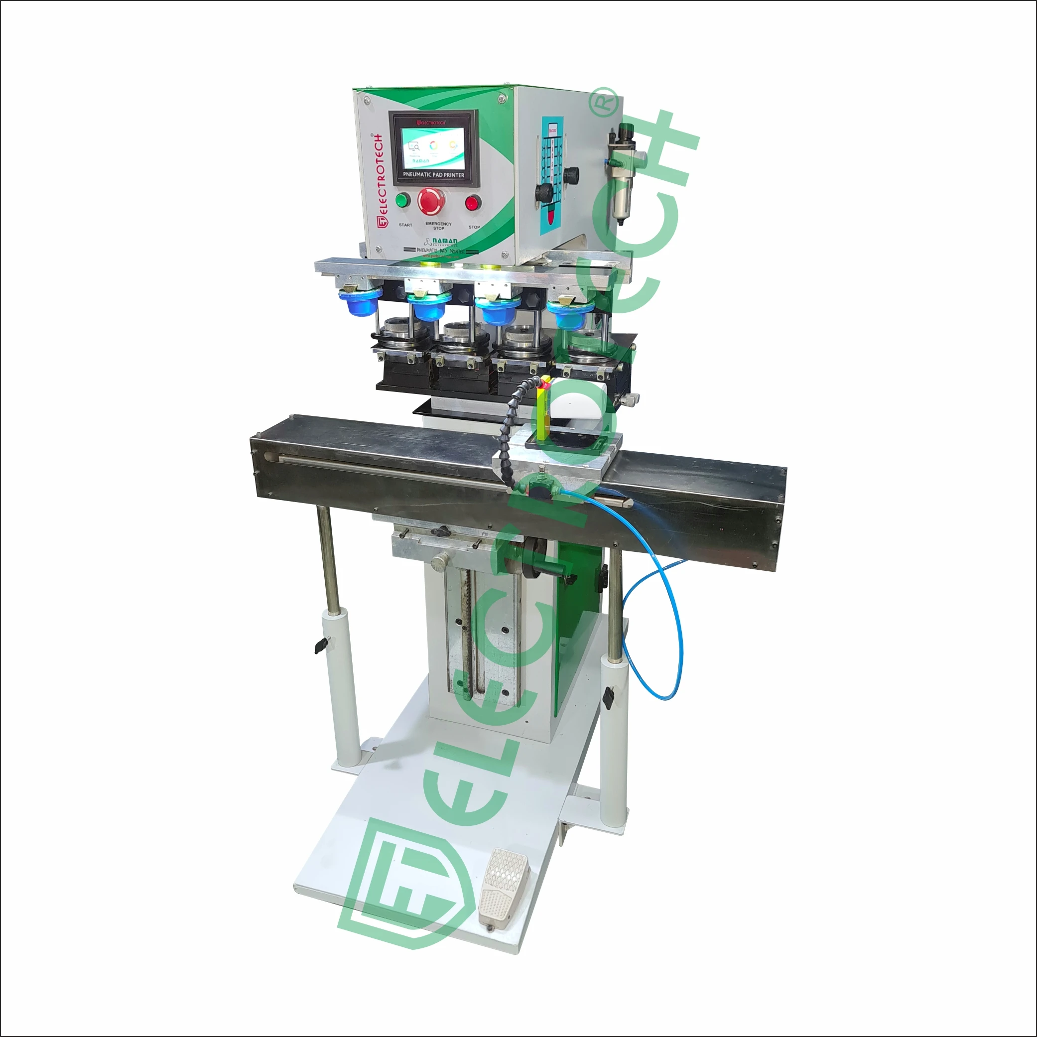 Servo Shuttle Tampo Four-Color Pneumatic Pad Printer New Automatic Machine with Sealed Ink Cup for Cloth Hangers