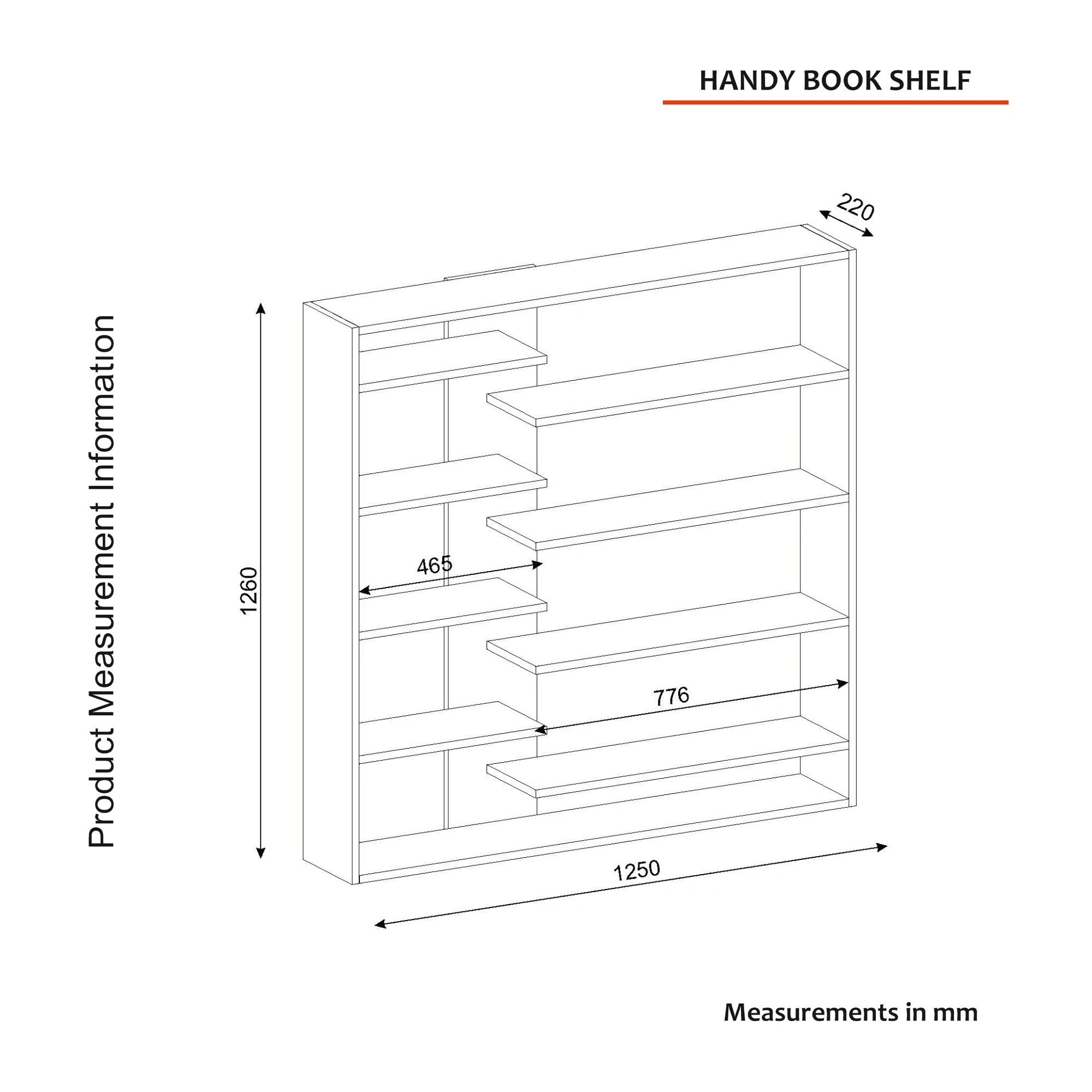 Handy Bookcase White