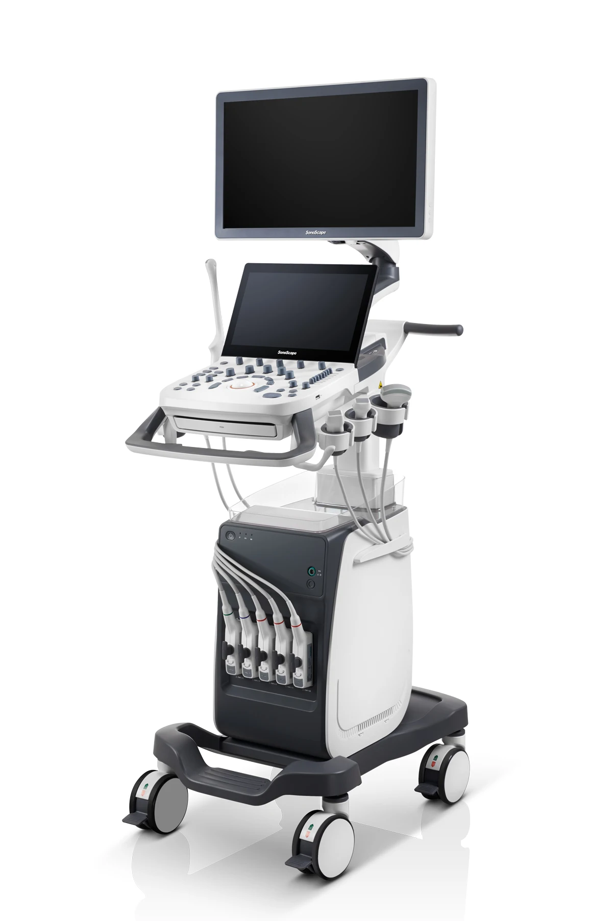 The good price medical machine sonoscape P9 digital color doppler diagnostic ultrasound  with trolley