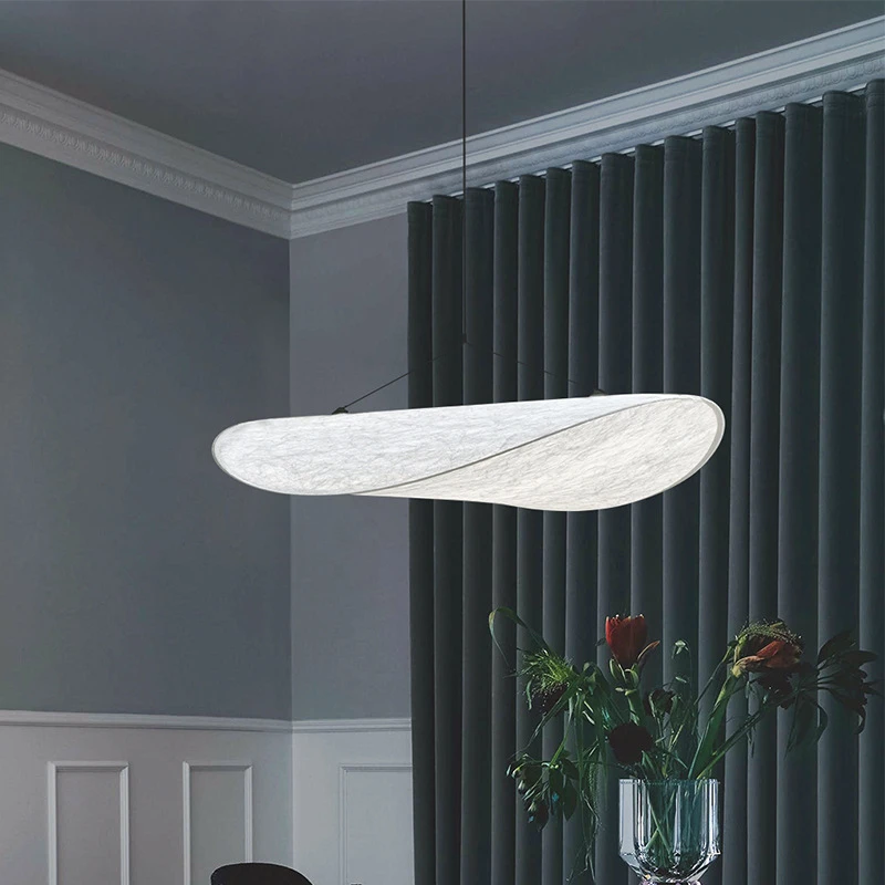 Custom  Aluminium Indoor Decorative Led Pendant Lamp Handmade Silk Fabric Home Hotel Villa Modern Chandelier Pendant Light
