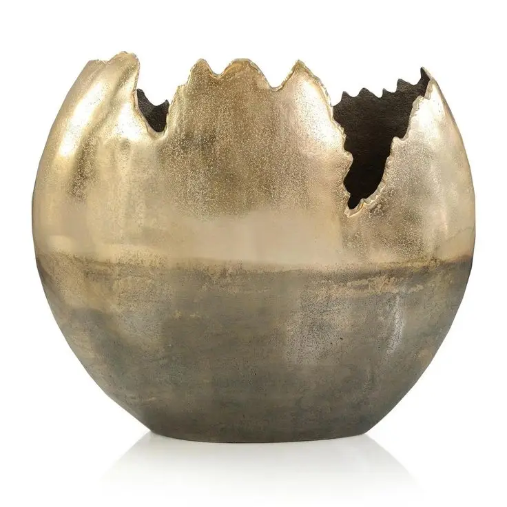 Gold Aluminium Decorative Table Top Flower Vase Wholesale Modern Design Home Decorative Metal Flower Vase Best Quality By India