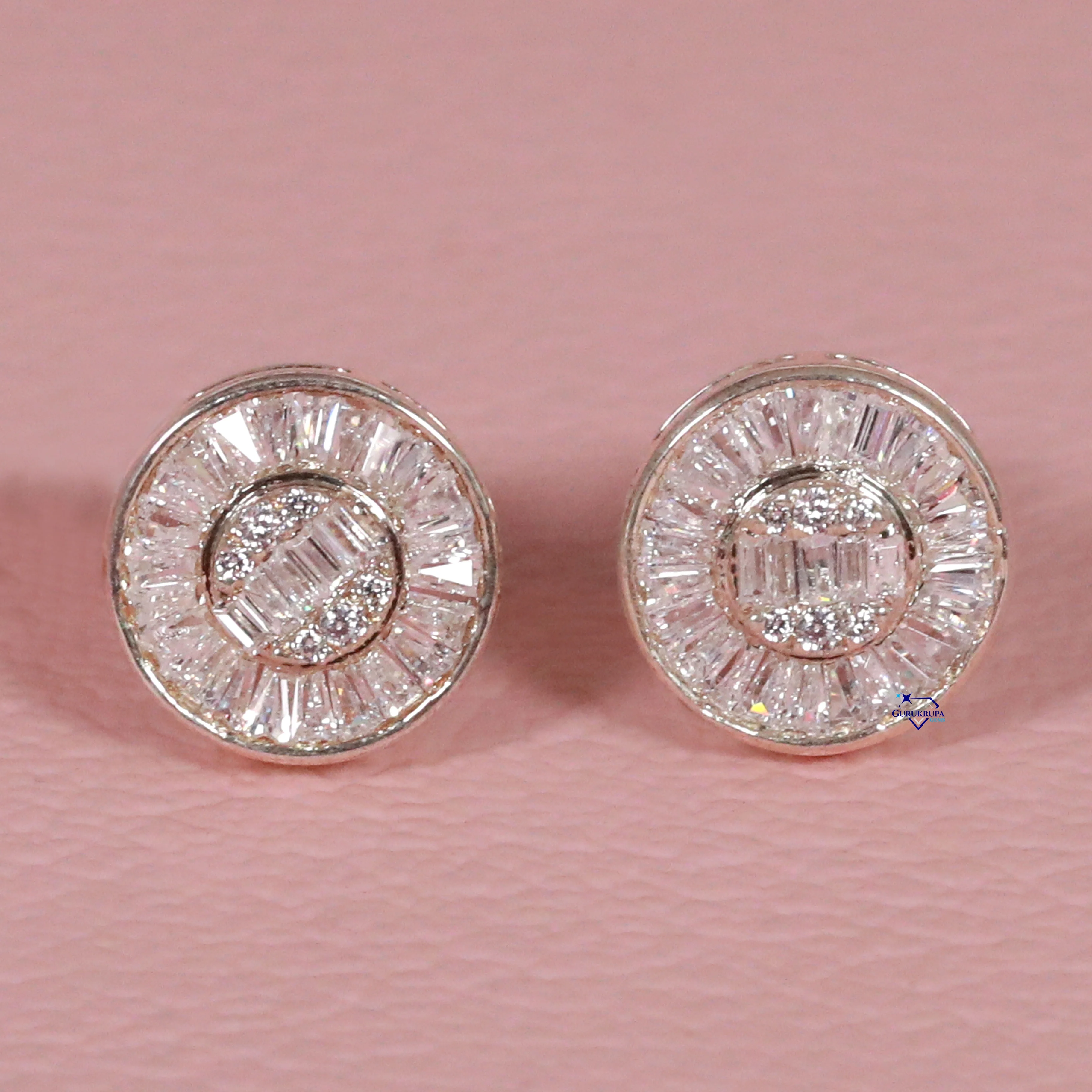 Introducing unique custom design of earrings for women in 925 sterling silver moissanite diamonds with enhanced VVS clarity