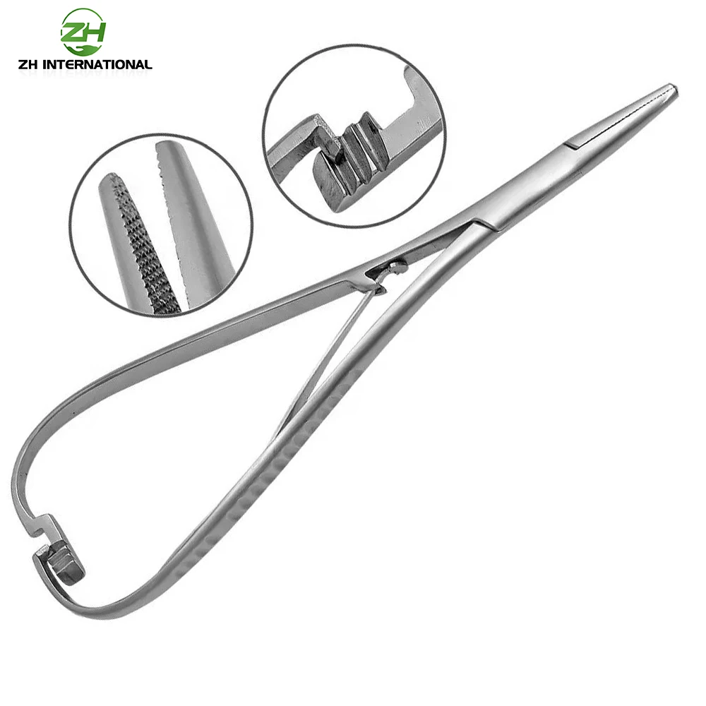 Good Quality Titanium Needle Holders With Long Gold Color Metal Handle Private Label Surgical Instruments