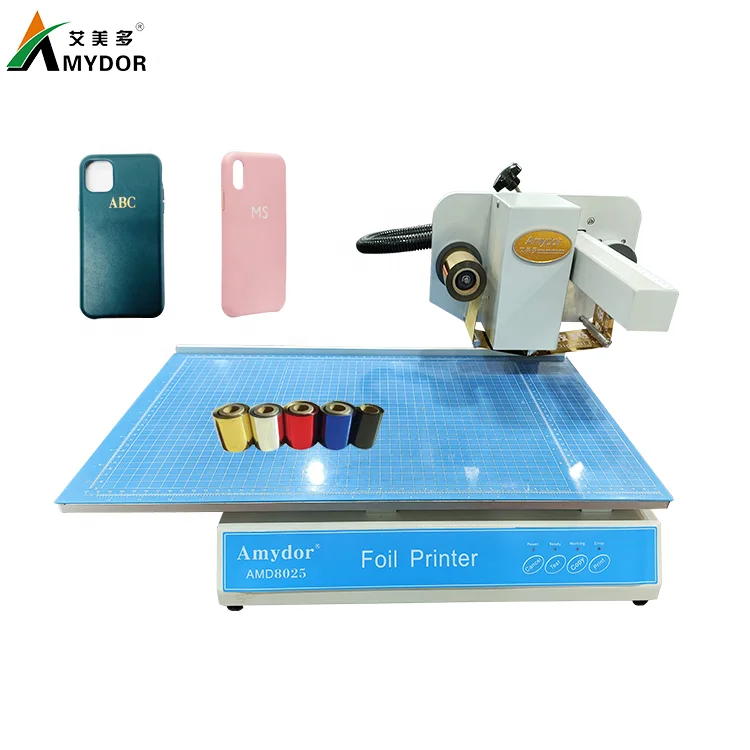 New Popular Mobile Phone Case Digital Hot Foil Stamping Machine Phone Cover Gold Foil Printer Amydor 8025