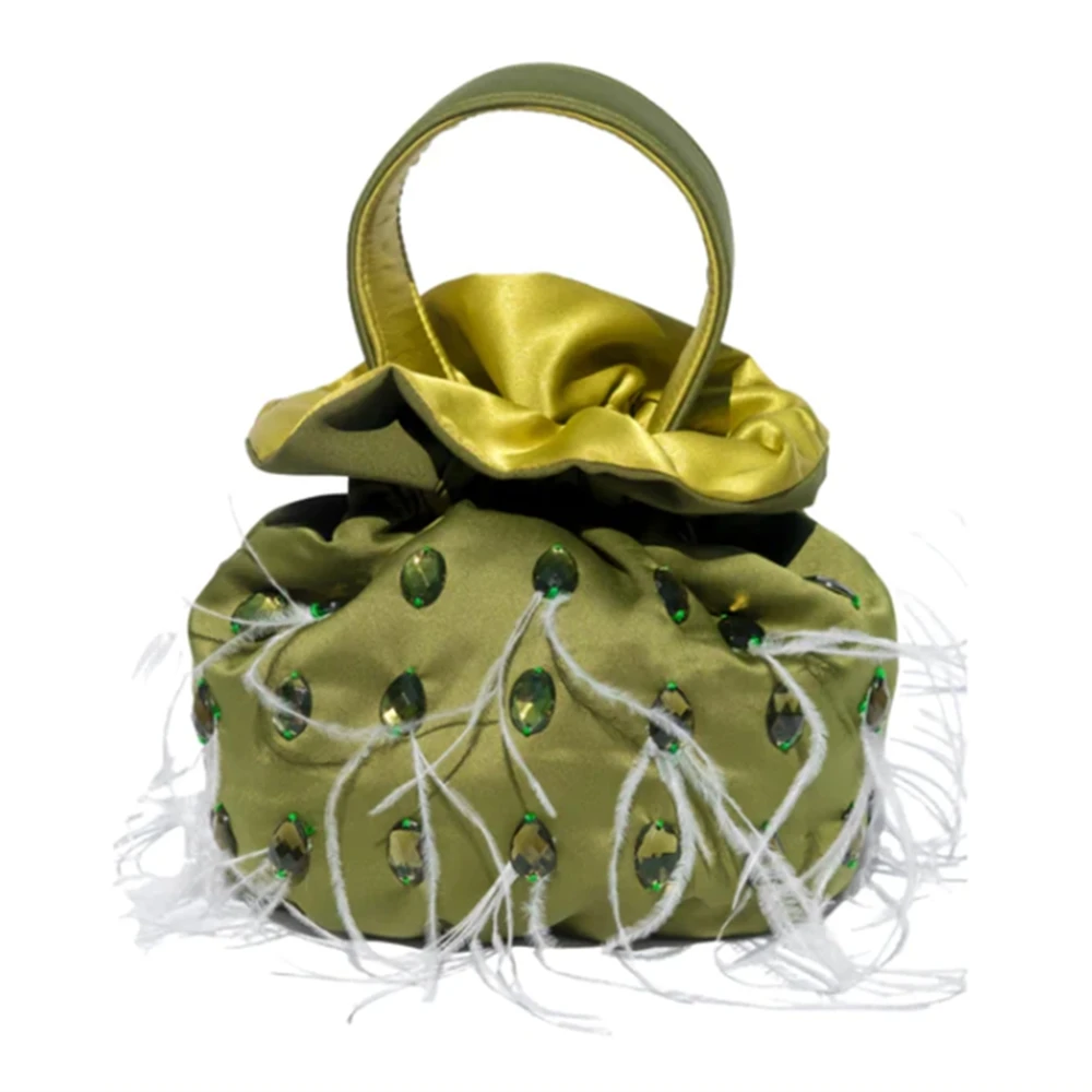 Custom Small Gift Silk Satin Drawstring Jewelry Pouch Bags Packaging With Logo high-end