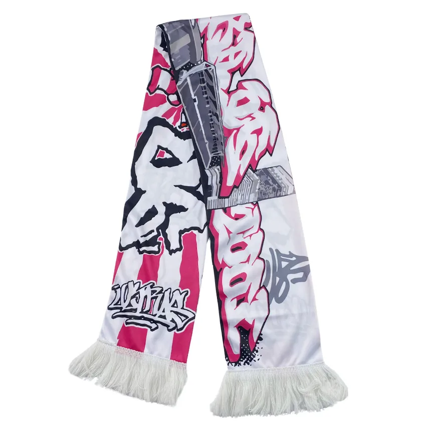 Wholesale Custom logo Acrylic Knitted Winter Football Fan Scarves