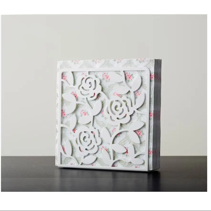 White Napkin Holder Wedding Usage Hotel Room restaurant Bar Tissue Box Made in India Handmade Commercial Buyers Best sell 2023