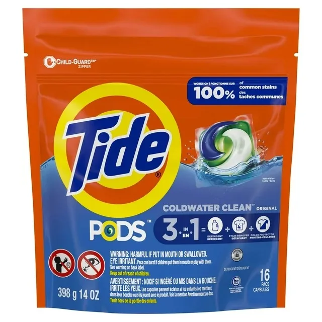 Жидкий стиральный порошок оригинальный аромат совместимый с Tide PODS 16 штук