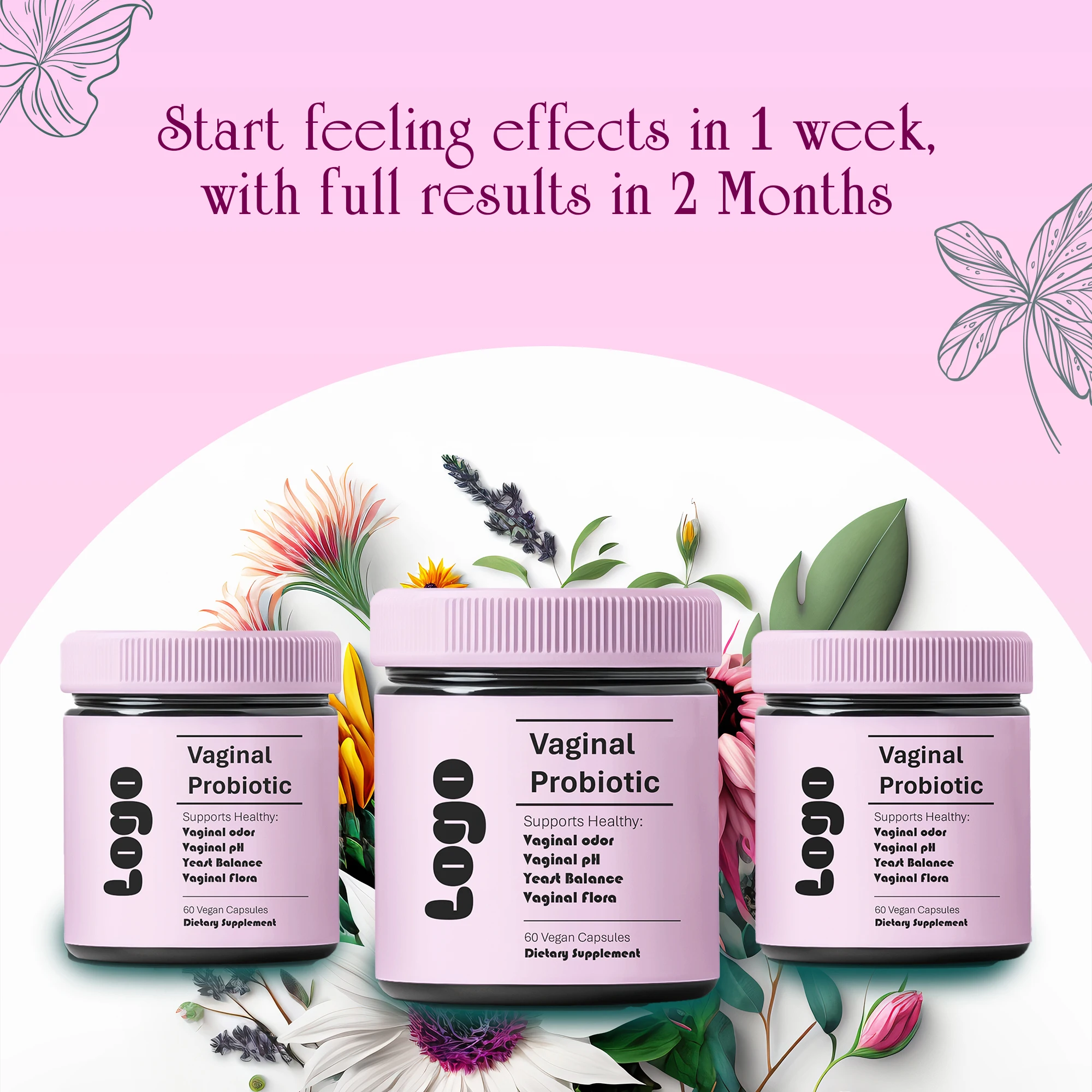 Wholesale Top-Selling Private Label Probiotics Supplement 60 CFU Prebiotics Vaginal Health for Teenagers Bulk Buyers