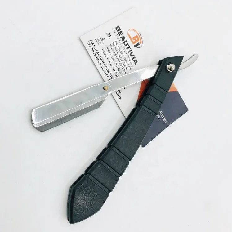 Disposable Barber Straight Razor Shavette Rasoi Folding Knife Safety Sustainable Feature for Hair and Underarm Shaving