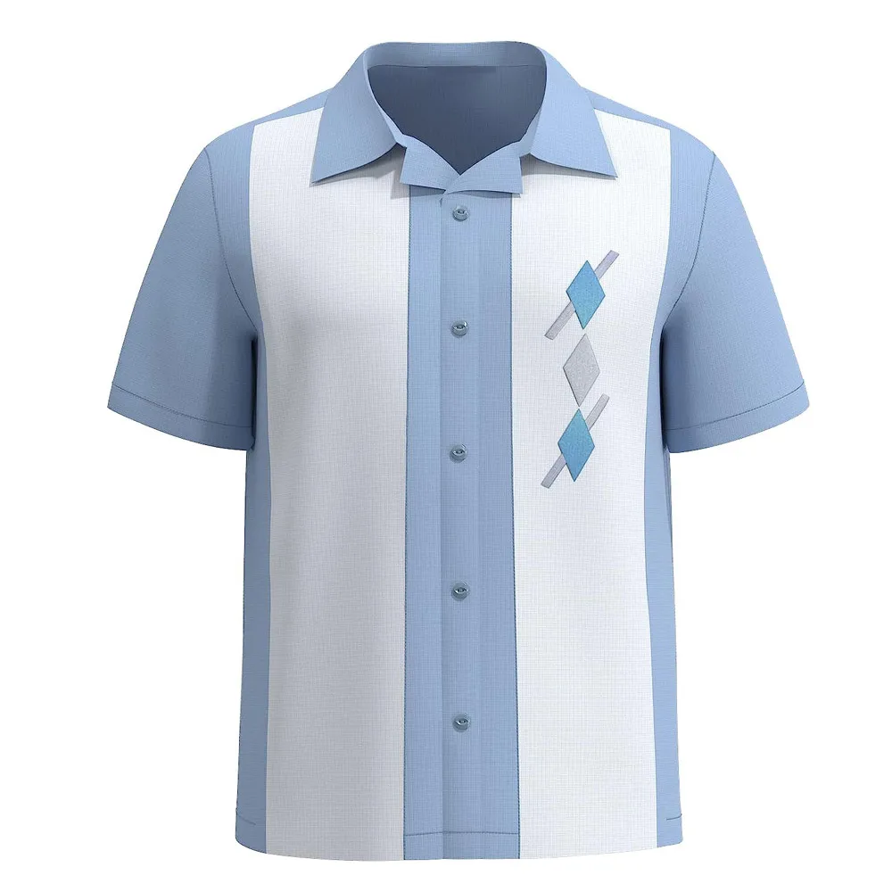 Wholesale Rate Hand Made Men Clothing Customized Logo Print Bowling Shirts By CAVALRY SKT COMPANY