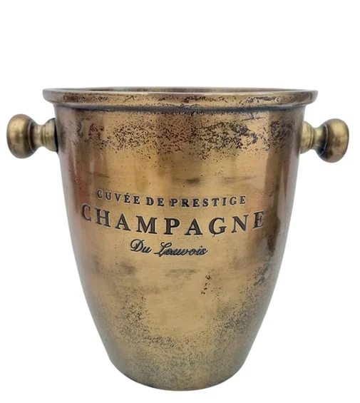 Brass antique Solid Aluminum Large Champagne Ice Bucket Best Quality Silver Finished Metal Wine Cooler