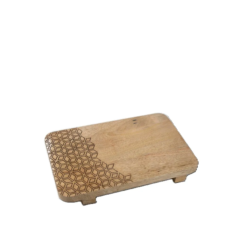 Ramadan Special Wooden Engraved Tray Incense Burner Madkhan with Acrylic Box | Premium Woodcraft for Eid and Ramadan Decor