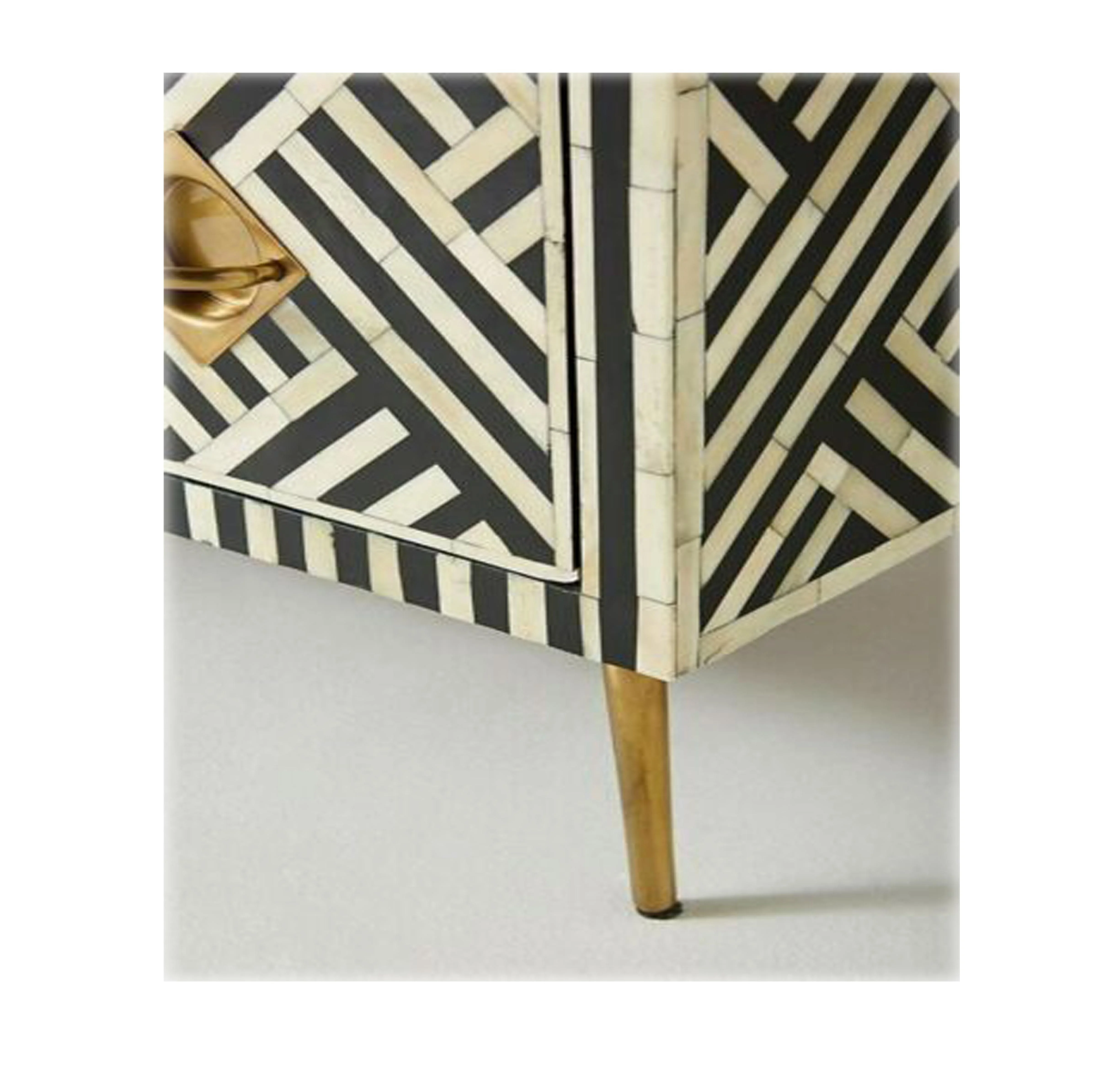 Beautifully Handcrafted Antique Bone Inlay Chest of 9 Drawers Bedroom Dresser Living Room Storage  Vintage Buffet/Sideboard