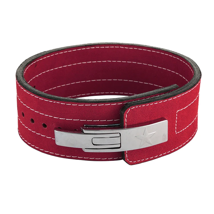 Wholesale Custom Logo Power Lift Lever Soft Leather Buckle Heavy Fitness Gym Weight Lifting Belt