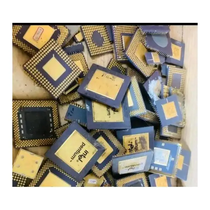 Intel Pentium Pro Ceramic CPU Motherboard Scrap Gold Finger Trimmed Scrap for Sale