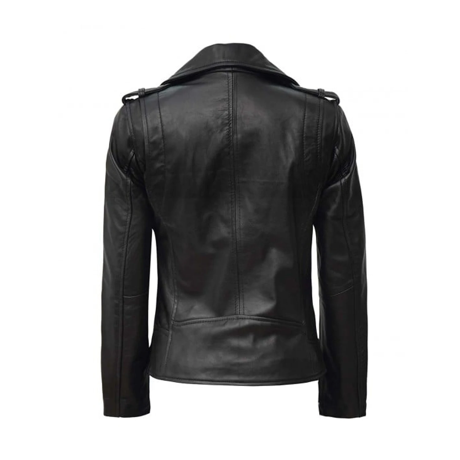 Custom Fashion Design Classic Denim Jacket Womens Motorcycle Faux Leather Jacket Logo Customization