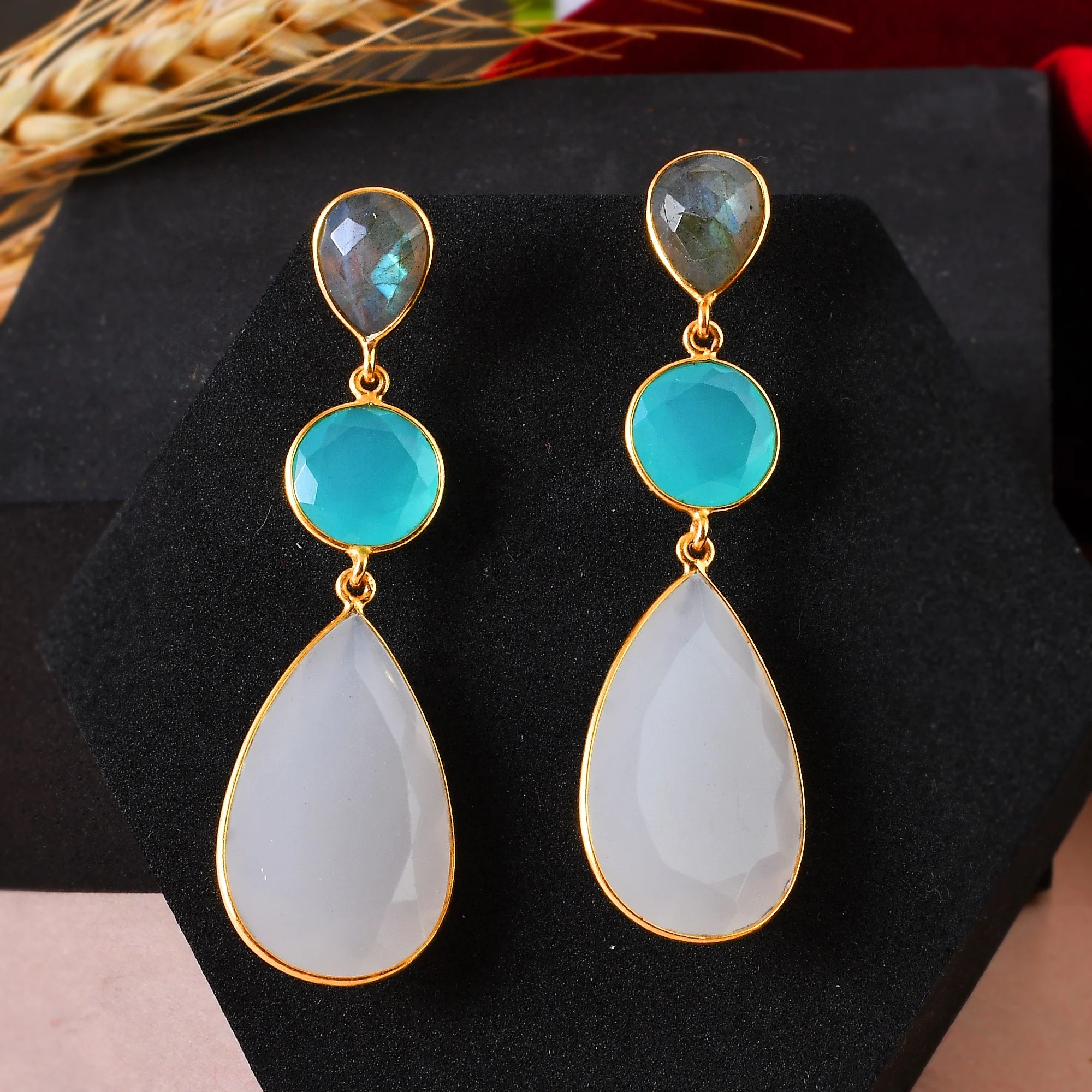 Top Best Selling Lovely Multi Color Drop Earring Long Earring Jewelry for Women and Girls  Wholesale Price in India