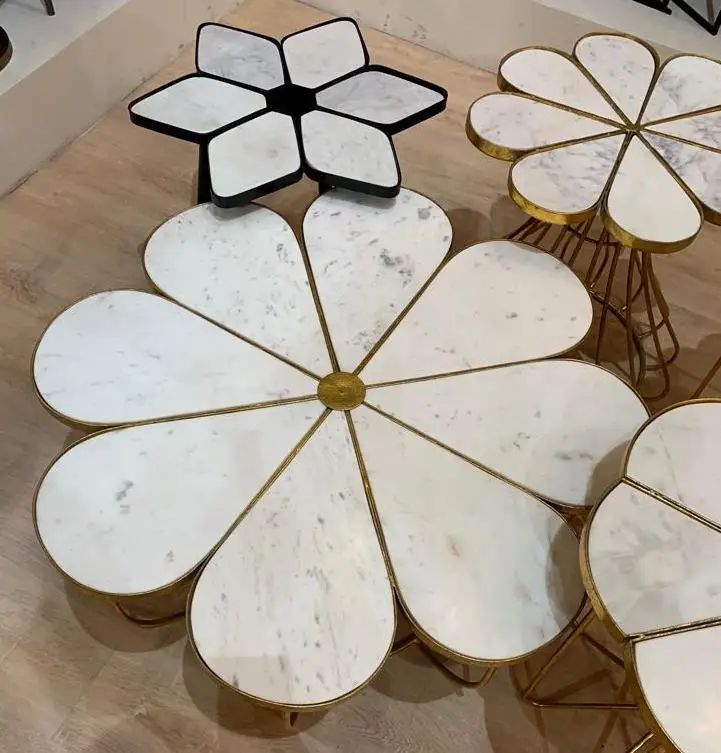 Beautiful Green Marble Inlay Coffee Table Floral Turquoise Pietra Dura Art Garden Home Living Decor Interior Furniture End Table